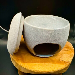 Brûleur pomme ouvert avec vue sur l’intérieur du récipient