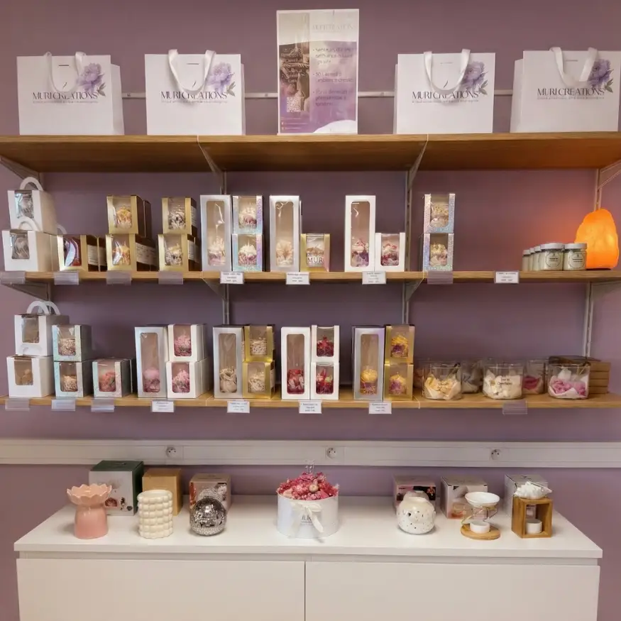 boutique showroom bougies artisanales muri creation