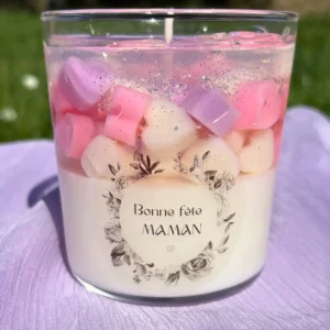 Bougie Fête des mères « cœurs d’amour »