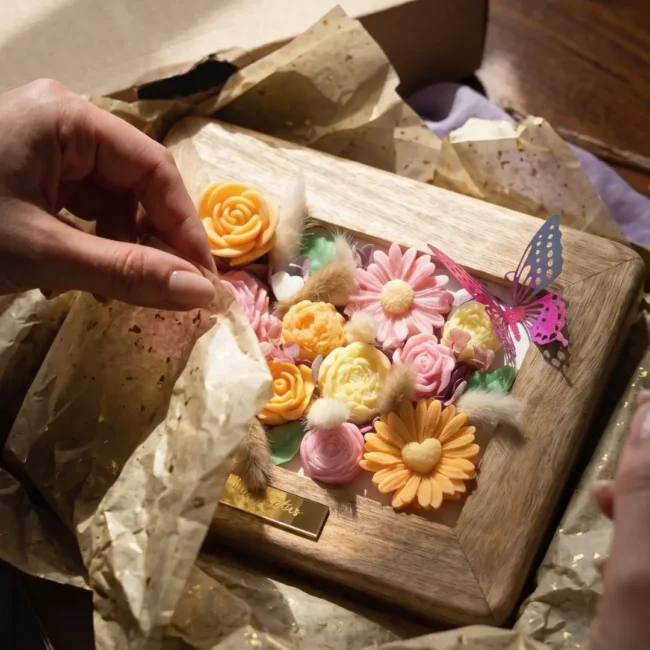 cadre fleurs artisanales fete des meres muri creations